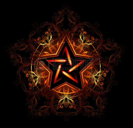 27375697-wiccan-fiery-star-decorated-with-red-pattern-on-a-black-background